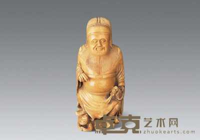 民国 象牙刻锺馗立像 高16cm